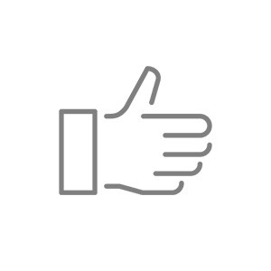 Thumbs up icon for reviews