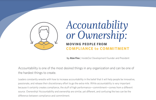 Accountability or Ownership: Moving People from Compliance to ...